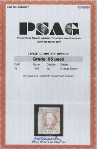 MALACK 1b XF-SUPERB, w/PSAG (GRADED 95 (12/20) CERT,..MORE.. guu399