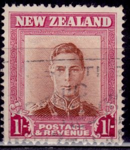 New Zealand 1947, KGVI, 1sh, Scott#265, used