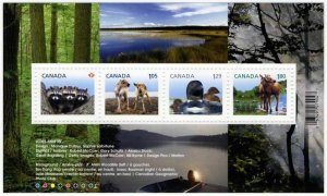 BABY WILDLIFE = Duck Loon = Deer = Moose = Souvenir Sheet Canada 2012 #2504 MNH