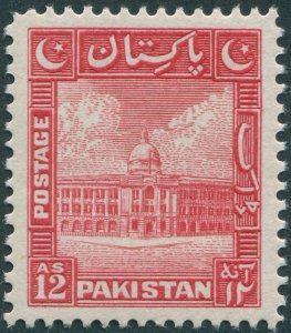 Pakistan 1948 12a scarlet SG37 unused