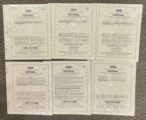 6 Scott National (US) stamp supplements for stamps 2016-2021