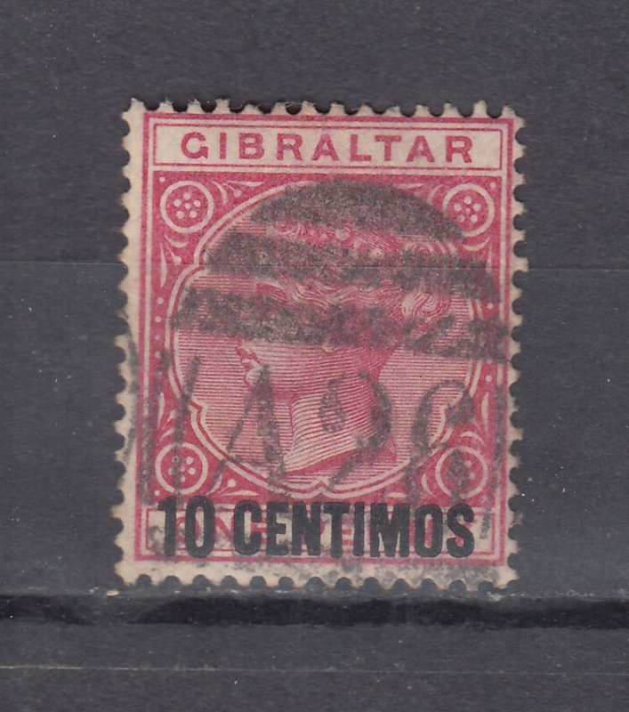 J44140 JL Stamps 1889 gibraltar used #23 ovpt