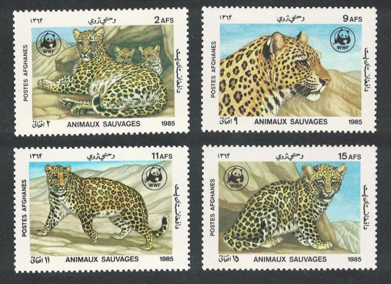 Afghanistan WWF Leopard 4v SG#1070-1073 MI#1453-1456 SC#1172-1175