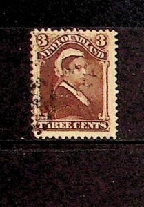 CANADA - NEWFOUNDLAND Sc 51 USED ISSUE OF 1887 - QUEEN VICTORIA - LOT2