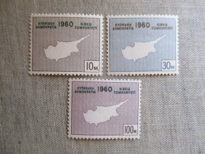 Cyprus, Scott# 198-200, MNH