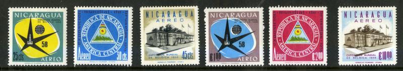 NICARAGUA C404-C409 MH SCV $3.50 BIN $1.50 BUILDINGS