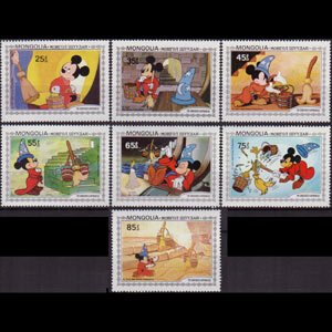 MONGOLIA 1983 - Scott# 1290-6 Disney 25-85m NH