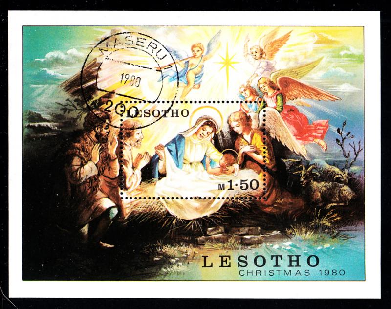 Lesotho used 1980 #318 1.50m Nativity Scene Christmas