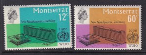 Montserrat 184-185 WHO MNH VF