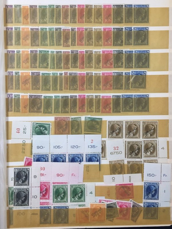 Luxembourg Officials M&U  (Apx 450 Stamps) MK4528