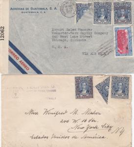 Guatemala 4 Covers with Bisect 1940s