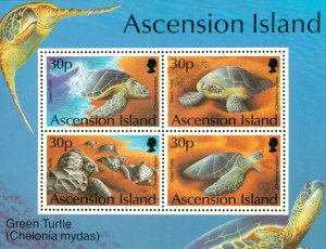 ASCENSION ISLAND 589 MNH  SS  SCV $13.50  BIN $7.00