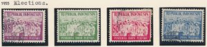 Indonesia 1955 Indonesian Elections  Sc 410-413 Mi 151-154 Used