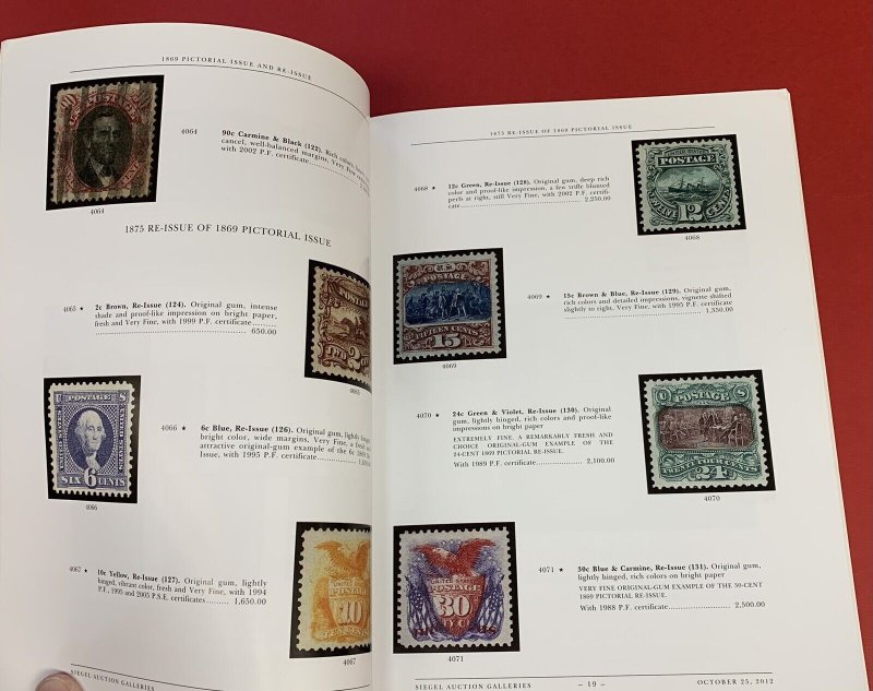 Cloudrest Collection of U.S. Stamps, Robert A. Siegel, Sale #1033, Oct. 25, 2012