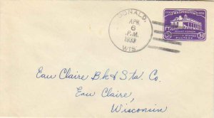 United States Wisconsin Donald 1933 4c-bar  1904-1942  3c Washington Bicenten...