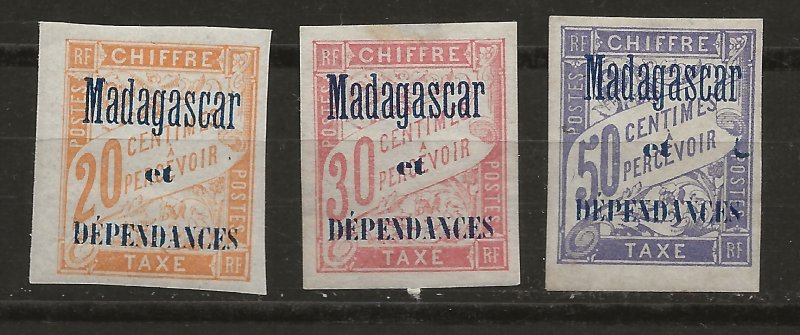 Madagascar J3, J4, J6 MLH VF 1896 SCV $35.50 (jr)