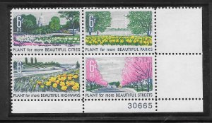 #1365-68 MNH Plate Block