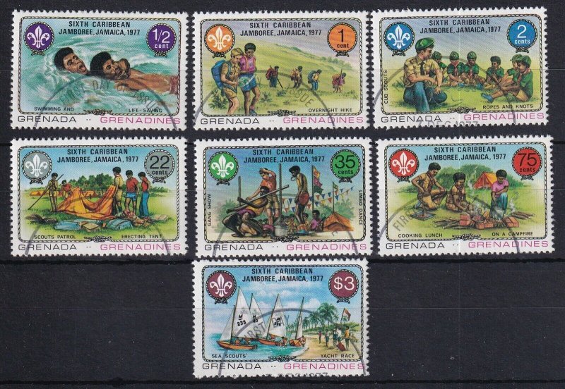 Grenada Grenadines SG#243-249 6th Caribbean Scout Jamboree (1977) Used