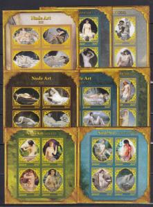 20diff pcs Nude Art Famous Paintings Imperf  -Private Local issue/ not MNH [G9]