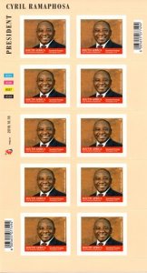 South Africa - 2018 President Ramaphosa Sheet MNH**