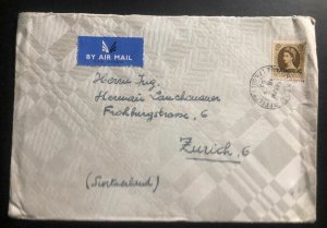 1953 Tangier Morocco British Agencies Airmail Cover to Zurich Switzerland