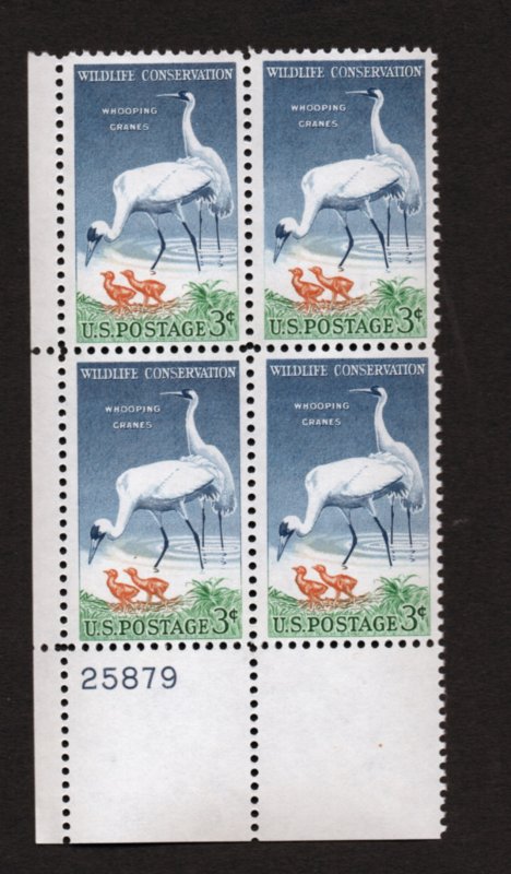 Scott#  1098    OG Hinged on TOP 2 stamps  plate BK of 4