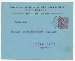 Postal stationery Austria 1908 - Privately printed Machine and Metal goods Facto