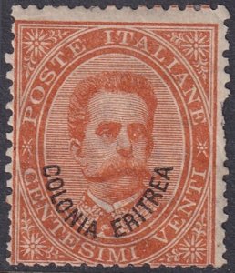 Eritrea 1893 Sc 5 MH* heavy hinge damaged perfs