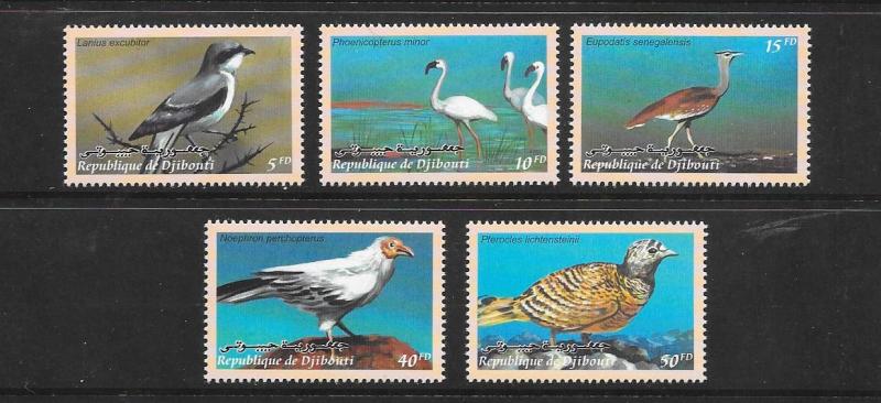 BIRDS - DJIBOUTI #824 a-e   MNH