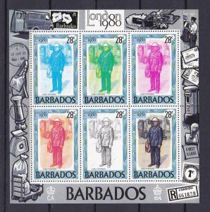 Barbados 532-33 MNH 1980 London 80 Exhib.Souvenir Sheets