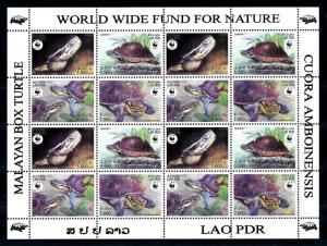 [94465] Laos 2004 Reptiles Turtles WWF Sheet MNH