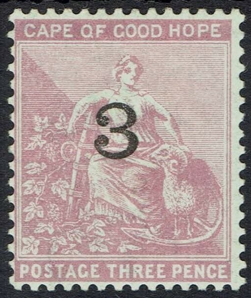 CAPE OF GOOD HOPE 1880 3 ON HOPE SEATED 3D 