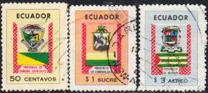 Ecuador  #832-833,C465-C469 Used Set