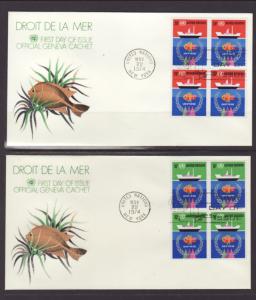 UN New York 254-255 Law of the Sea B/4 Geneva S/2 U/A FDC