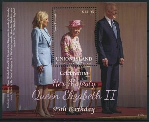 Union Island Gren St Vincent 2021 MNH Royalty Stamps Queen Elizabeth II 1v S/S 