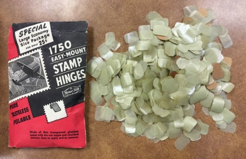 Vintage Opened PACK of 1750 Honor-Bilt  HINGES , not folded, peelable 