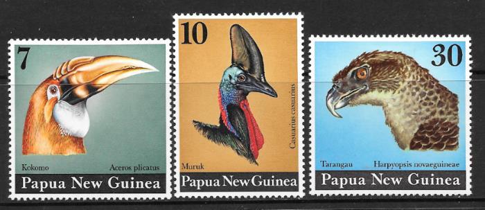 Papua New Guinea 399 - 401 mh 2013 SCV $10.50  Birds