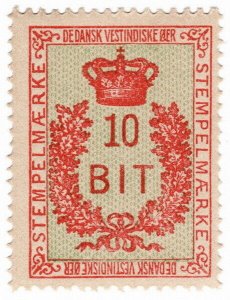 (I.B) Danish West Indies Revenue : Stempel Maerke 10bit