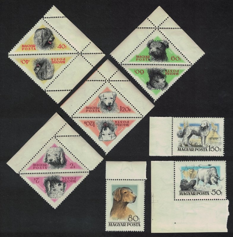 Hungary Hunting Dogs 7v Varieties SG#1448-1455 SC#1148-1155