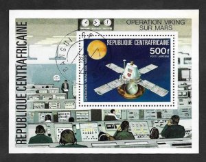 SE)1976 CENTRAL AFRICAN REPUBLIC, SPACE OPERATION VIKING TOWARDS MARS, SS, CTO