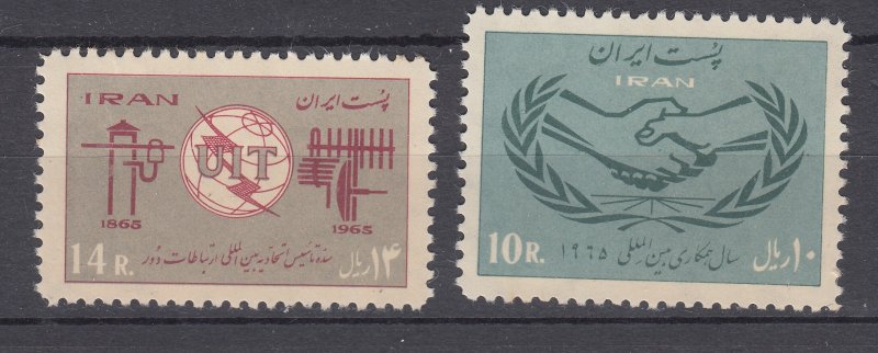 J29281, 1965  iran sets of 1 mnh #1324, 1325