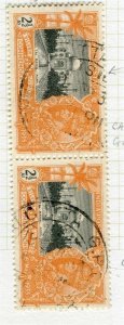 INDIA; Fine POSTMARK on early GV issue used Pair, Calcutta