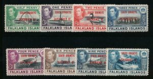 FALKLAND ISLAND DEP. 4L1-4L8 MINT HINGED KGVI