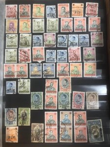 Brown Stock Book Full Of  Old U.S. Stamps & Other Countries