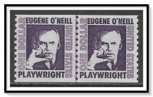 US #1305C Eugene O'Neill Joint Line Pair MNH