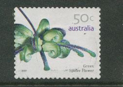 Australia SG 2764d  Perf 13   Used   Green Spider Flower