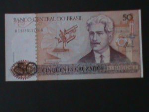 ​BRAZIL-1986-CENTRAL BANK $50 CRUZEIROS UNCIR-VF- WE SHIP TO WORLDWIDE