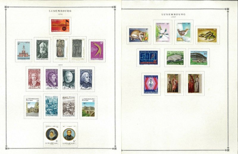 Luxembourg 1944-1999M & U Hinged on Scott International Pages