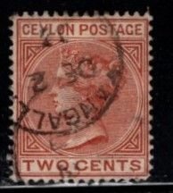 Ceylon -  #63 Queen Victoria  - Used