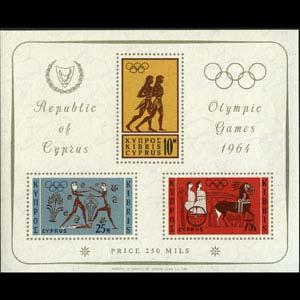 CYPRUS 1964 - Scott# 243a S/S Olympics NH